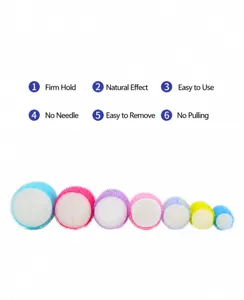 Detail shot of multi-size sponge hair rollers with nylon surface for easy natural daily styling.