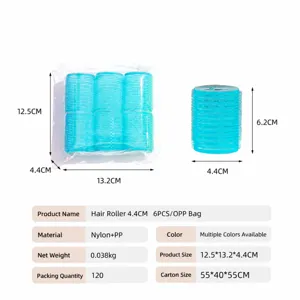 Rouleaux de cheveux bleus pour frange, ensemble de bigoudis portables DIY pour un usage quotidien.