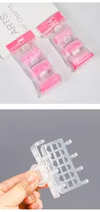 Plastic hair roller clip for bangs, portable styling tool, detail view of nylon curler.