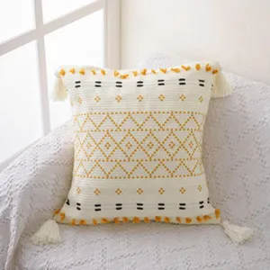 Housse de coussin geometrique boheme pour canape de salon coussin decoratif chic