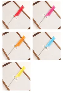Close-up detail of professional hairdressing metal pin tail combs in vibrant multi-colors.
