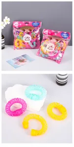 Plastic hair roller donut styling tool set, colorful hair curlers for daily beauty styling.