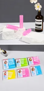 Plastic hair rollers set with pins, various sizes for bangs and daily styling needs.