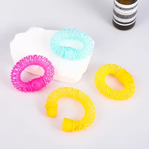Plastic hair curlers set, colorful doughnut hair rollers styling tool for daily salon hair care.