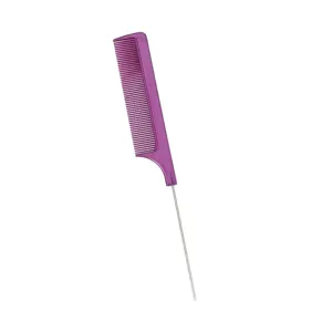 Professional rat tail comb high temperature resistant metal pin hair styling tool for salon