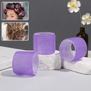 Bigoudis en Nylon Bigoudis Auto-Saisissants Frange Gonflée Outils de Coiffure Barils de Bouclage Multicolores Soin des Cheveux pour Femmes