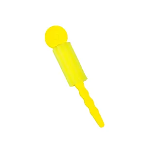 Rouleau à cheveux en mousse éponge jaune pour frange, outil de coiffure DIY portable pour femmes.