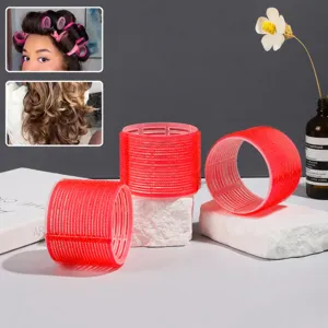 Bigoudis Auto-adhésifs en Nylon Grands Bigoudis Boucleurs de Cheveux Frange Aérienne Moelleuse Accessoires de Coiffure