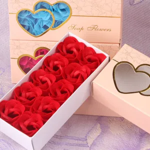 Valentinstag Geschenk Herzfenster Seife Rosenblüte Geschenkbox Hochzeit Party Deko