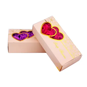 Valentinstag Herz Fenster Seife Rose Blume Geschenkbox Hochzeit Party Gastgeschenk