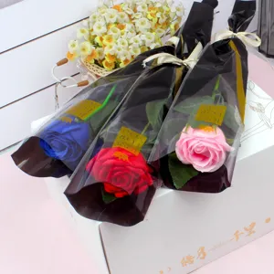 Kunstmatige zeep roos bloem geschenkdoos, perfect voor Valentijnsdag, bruiloft en huisdecoratie.