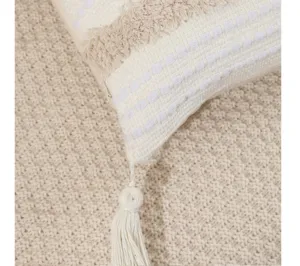 Bohemian Moroccan woven tufted throw pillow cover with cute tassel detail for home decor
