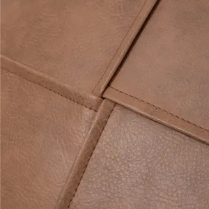 Fodera per cuscino in ecopelle marrone divano vintage decorazione texture morbida
