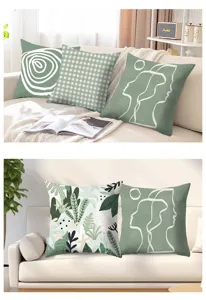 Nordic luxury style double-sided printed throw pillow covers for living room sofa decor.