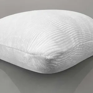 Fodera per cuscino in corduroy bianco rigato fine moderno minimalista per divano letto