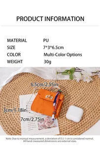 Mini PU Leder Tasche Schlüsselanhänger süße Geldbörse Kopfhörer Tasche Auto Anhänger