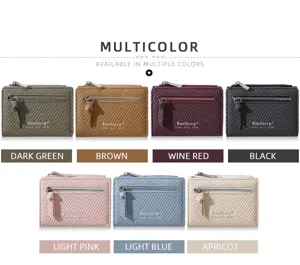 Discover our multi-color women short wallets with zippers. Compact style for daily use.
