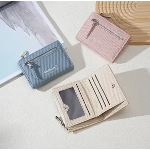 Women short wallet multi-functional cute zipper coin purse card holder chic daily essential