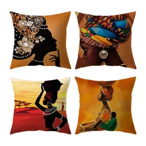 African ethnic style throw pillow covers set of 4 decorative cushion covers for home