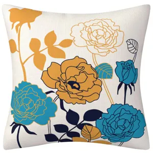 Cojín decorativo floral nórdico, cojín moderno para sofá, dormitorio y decoración de salón.