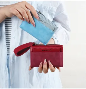 Women short zipper coin purse multi card slot card holder fashion minimalist wallet