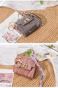 Miniatur Tasche Schlüsselanhänger Münzbörse Lippenstift Kopfhörer Aufbewahrung Tasche Anhänger