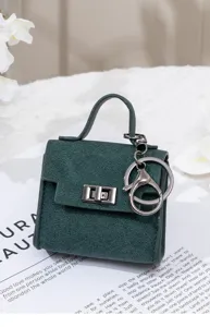 Retro Mini Handtasche Schlüsselanhänger Vintage Münzbeutel Auto Schlüsseletui Tasche Anhänger chic