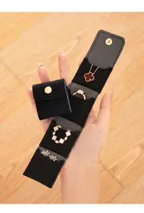 Mini astuccio da viaggio portatile pieghevole per gioielli organizzatore orecchini collane anelli