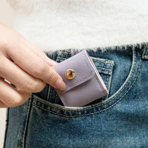 Mini borsa portaoggetti per gioielli pieghevole compatta per viaggio astuccio portatile orecchini