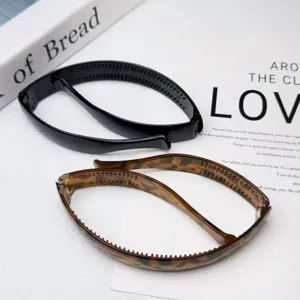Foldable hair hoop headband with non-slip teeth hair accessories for daily washing.