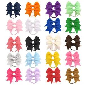 Elastici per Capelli in Tinta Unita Con Fiocco in Nastro Nastratura ad Alta Elasticità Carini Porta Coda di Cavallo Fatti a Mano Fasce per Capelli Bambini Donna Accessori Capelli