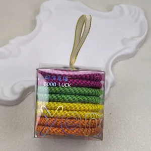 Set di elastici per capelli colorati con scatola di conservazione, fermacoda intrecciati resistenti.