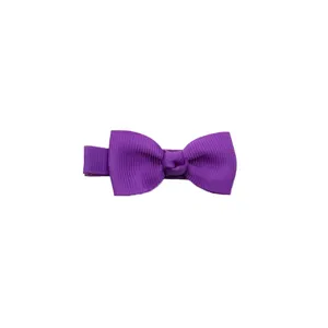 2-inch purple bow hair clip for kids and babies, handmade fabric non-slip hair accessories.