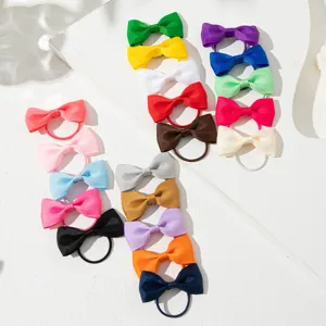 Elastico per capelli con fiocco in gros grain per bambina multicolore dettaglio