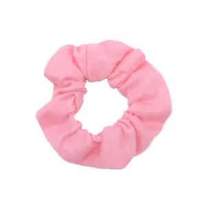 Elastico per capelli in tessuto rosa da donna, accessorio moda retrò minimalista quotidiano.