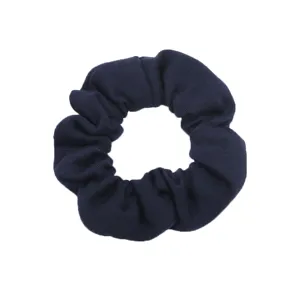 Elastico per capelli in tessuto blu scuro, morbida trama elastica per lo styling.