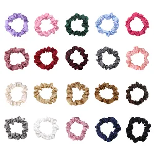Elastici per Capelli in Raso per Donna Tinta Unita Minimalista Lacci per Capelli in Raso Arricciati Fasce per Capelli Elastiche Stile Francese Accessori per Capelli