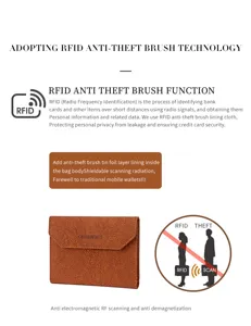 Porta passaporto anti RFID, custodia da viaggio vintage in pelle PU marrone per carte.