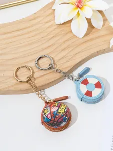 Llavero de monedero con graffiti de baloncesto mini, bolsa de auriculares portátil vista principal.