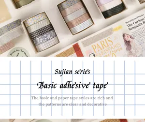 Set de rubans adhésifs washi décoratifs masking tape pour journal scrapbooking DIY