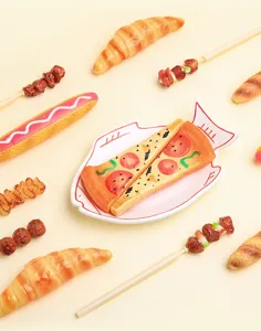 Stylo à bille nouveauté nourriture créatif mignon pizza baguette papeterie cadeau