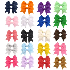 Minimalist Ribbon Bowknot Hair Clips Solid Color Grosgrain Ribbon Alligator Clips Simple Hairpins Casual Daily Headwear For Girls Children