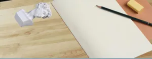 Detailansicht des leeren Kraftpapier-Notizbuchs mit sauberen Seiten, ideal für tägliche Lernnotizen.