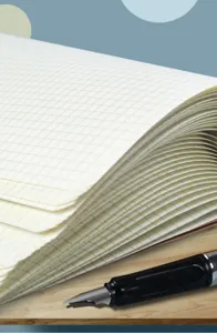 Kariertes Notizbuch quadratisches Papier Student Tagebuch Schreibwaren Detailansicht