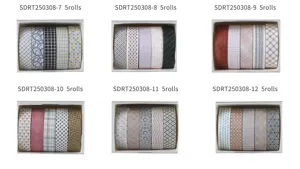 Lot de rubans Washi autocollants decoratifs pour scrapbooking et carnet 6 paquets