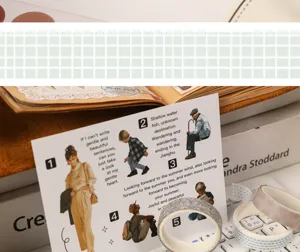 Set de ruban adhésif washi décoratif et autocollants pour journal intime DIY.