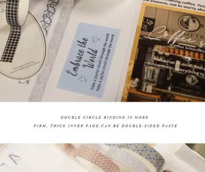 Ensemble de rubans adhésifs washi décoratifs pour scrapbooking journal DIY et autocollants mignons.