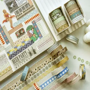 Japanese style washi tape set decorative masking tapes for bullet journal scrapbooking DIY