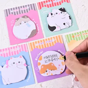 Cute Korean style cat sticky notes cartoon memo pad cute pet message sticky notes 30 sheets