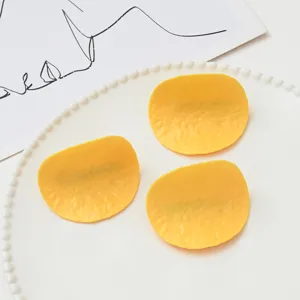 Pinces à cheveux chips de pomme de simulation PVC mignon drôle accessoire cheveux 3pcs